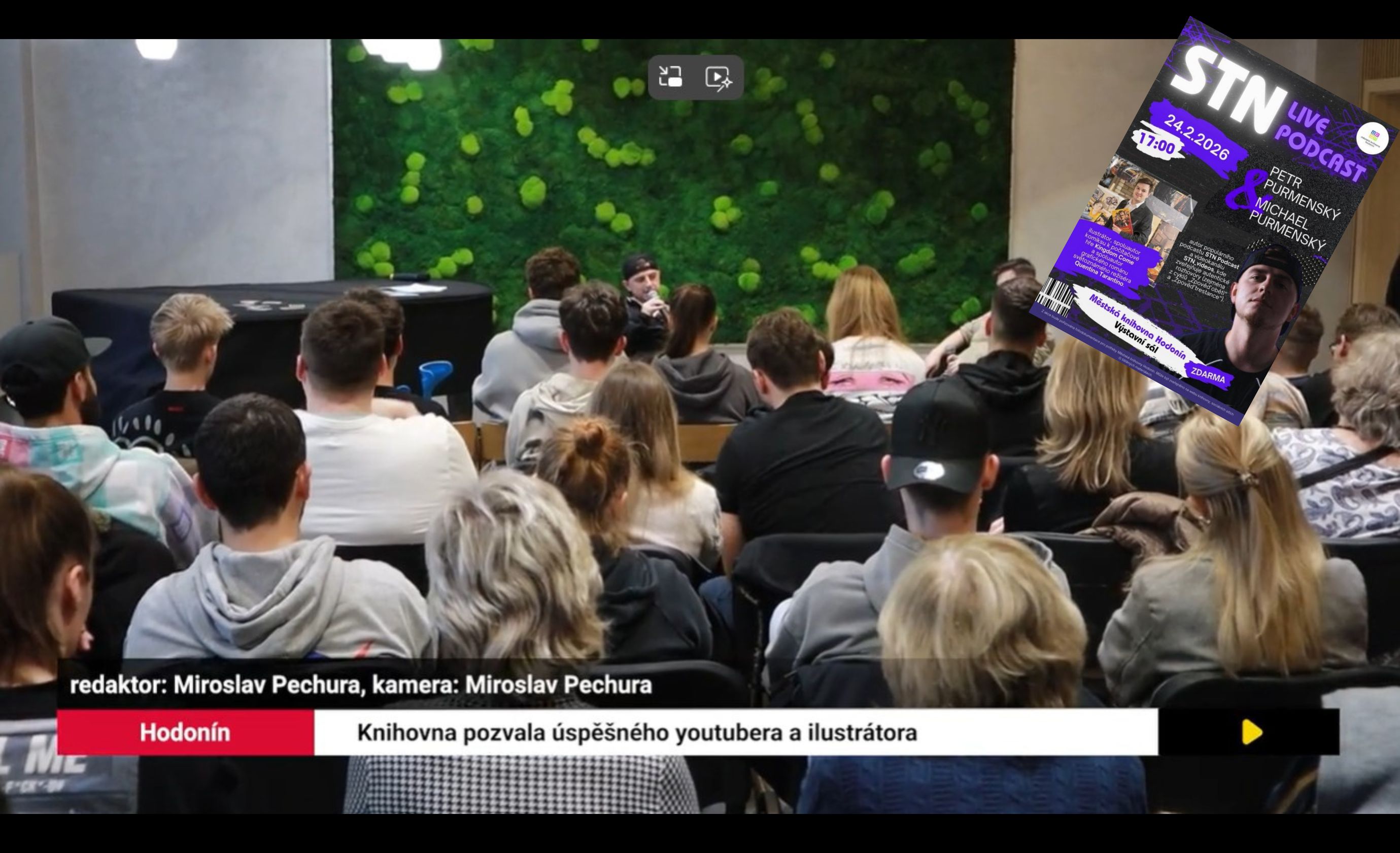 Známý youtuber Petr Purmenský a jeho bratr Michal Purmenský, který je zase úspěšným ilustrátorem, se představili v hodonínské městské knihovně. I díky nim dorazili do knihovny mladí lidé, kteří jinak nepatří mezi její návštěvníky.